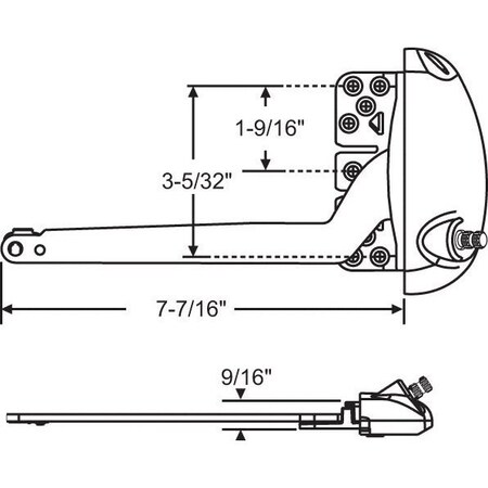 Strybuc ROTO X-DRIVE OPERATOR RH V 36-497W-XD